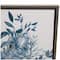 30" x 40" Blue Canvas Floral Bouquet Framed Wall Art with Silver Frame